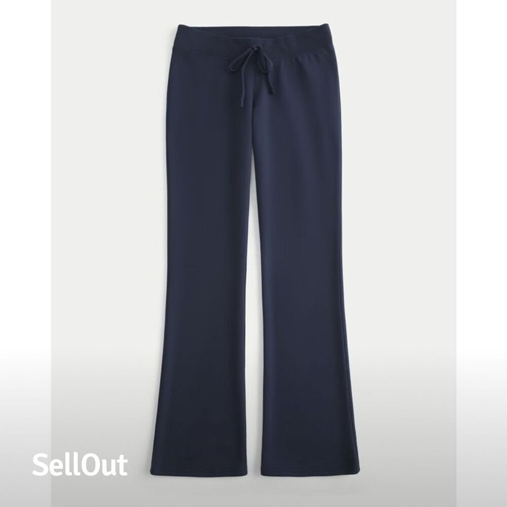 Hollister Women's XS Blue Fleece Sweatpants Slim Casual Drawstring NWT